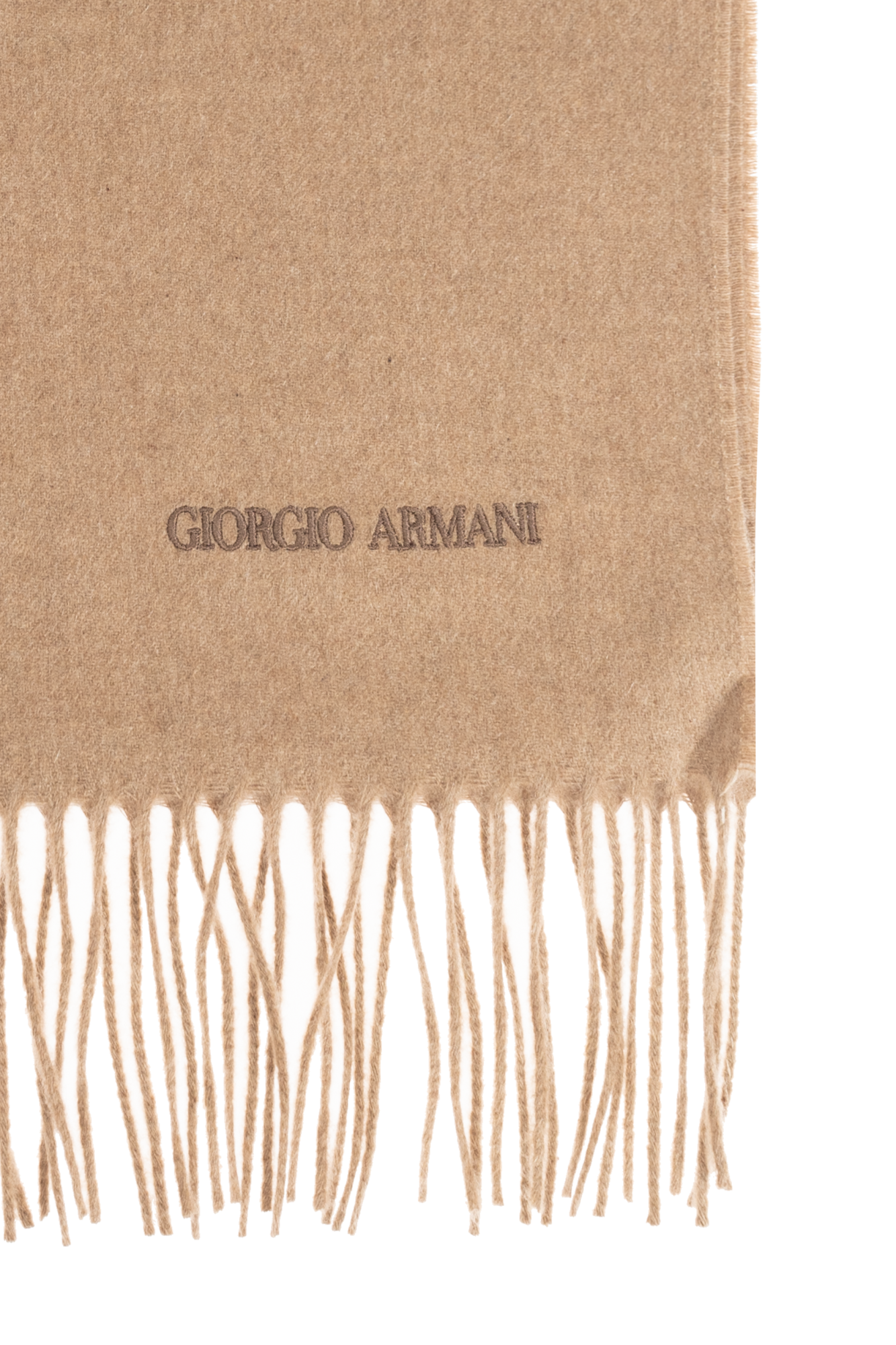 Giorgio Armani Cashmere scarf with fringes | Men's | Vitkac